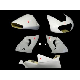 Carénage complet 5 parties route selle origine fibre de verre RSV 1000 1998-2000 SRT FAIRINGS