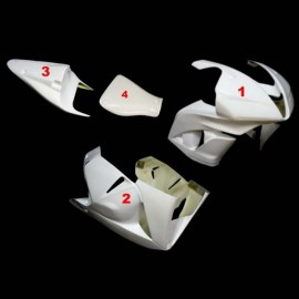 Carénage complet 4 parties fibre de verre CBR600RR 09-12 SRT FAIRINGS