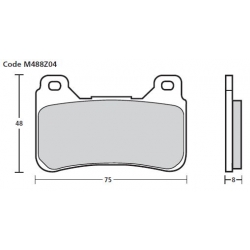 PLAQUETTES DE FREIN BREMBO Z04 POUR ÉTRIER D'ORIGINE HONDA