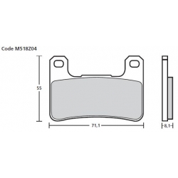 PLAQUETTES DE FREIN BREMBO Z04 POUR ÉTRIER D'ORIGINE SUZUKI KAWASAKI ZX10R