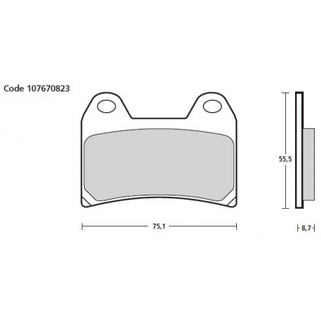 PLAQUETTES DE FREIN BREMBO Z04 POUR ÉTRIER D'ORIGINE EP 8,7 MM Aprilia Ducati MV