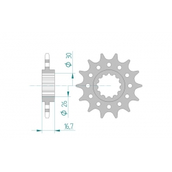 Pignon de sortie de boite AFAM 520 / 525 / 530 HONDA CBR1000RR 04-12 / SP1 / SP2 / VTR1000F