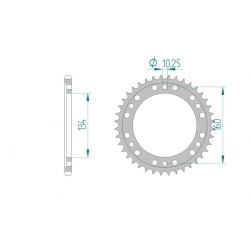 Couronne Aluminium AFAM 525 HONDA CBR600RR 01-12 / CBR1000RR 04-12 / SP1 / SP2