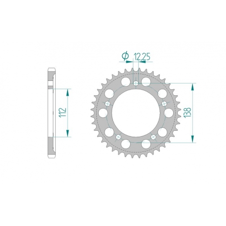 Couronne Aluminium AFAM 520 HONDA 11509