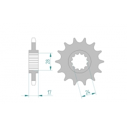 Pignon de sortie de boite AFAM 520 / 525 HONDA CBR600 97-98 / 600 HORNET 98-06