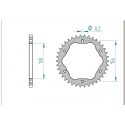 Couronne aluminium AFAM 520 pour kit de conversion porte couronne 1098 / 1198 / 1199 / 1299