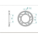 Couronne racing aluminium AFAM 520 S1000RR 2009-2018, S1000R 2013-2021