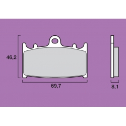 Plaquettes de frein avant racing BREMBO RC Racing Carbon KAWASAKI ZX6R 90-97 / ZXR 750 / ZX7R / ZX9R / ZZR 1100 1200 / SUZUKI RG