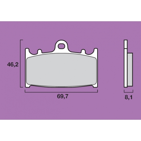 Plaquettes de frein avant racing BREMBO RC Racing Carbon KAWASAKI ZX6R 90-97 / ZXR 750 / ZX7R / ZX9R / ZZR 1100 1200 / SUZUKI RG