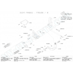Pièces détachées commandes reculées LIGHTECH DUCATI 1199 PANIGALE vitesses inverséees FTRDU006