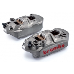 Paire d'étriers de frein radiaux forgés monobloc BREMBO M4 34/34 GRIS 108mm