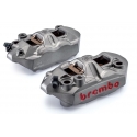 Paire d'étriers de frein radiaux forgés monobloc BREMBO M4 34/34 GRIS 108mm