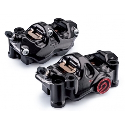 Paire d'étriers de frein radiaux taillés masse assemblés BREMBO 484 32/32 NOIR 108mm