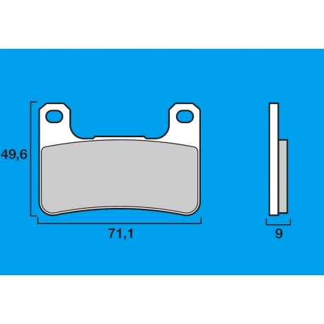 Plaquettes de frein avant Route / Piste BREMBO SC Sinter Composite KAWASAKI Z1000 10- / ZX10R 08-12 / GSXR 600 - 750 04-10 / GSX