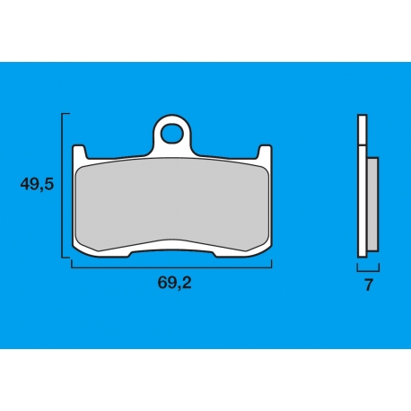 Plaquettes de frein avant Route / Piste BREMBO SC Sinter Composite KAWASAKI ZX9R / Z1000 / SUZUKI B KING / TRIUMPH DAYTONA 06-08