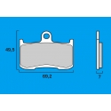 Plaquettes de frein avant Route / Piste BREMBO SR Sinter Composite KAWASAKI ZX9R / Z1000 / SUZUKI B KING / TRIUMPH DAYTONA 06-08