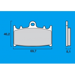 Plaquettes de frein avant Route / Piste BREMBO SC Sinter Composite KAWASAKI ZX6R 90-97 / ZXR 750 / ZX7R / ZX9R / ZZR 1100 1200 /