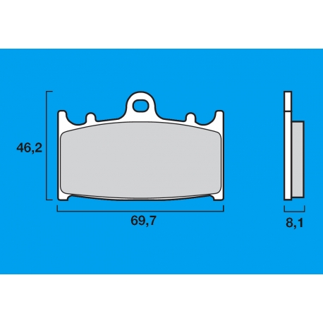 Plaquettes de frein avant Route / Piste BREMBO SC Sinter Composite KAWASAKI ZX6R 90-97 / ZXR 750 / ZX7R / ZX9R / ZZR 1100 1200 /