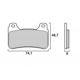 Plaquettes de frein avant Brembo Z03 Type B Endurance HONDA