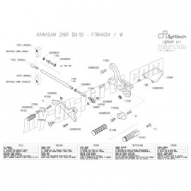 Pièces détachées commandes reculées LIGHTECH KAWASAKI ZX6R 2005-2015 FTRKA004