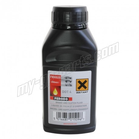 Liquide de frein FERODO DOT4 250 ml