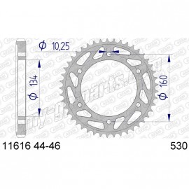 Couronne Aluminium AFAM 530 HONDA 11616