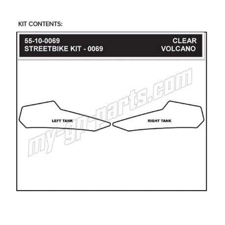 Grip de Réservoir Volcano STOMPGRIP Hypermotard 821/SP 2013-2016, Hyperstrada 821 2013-2015, Hypermotard 939/SP 2016-2018