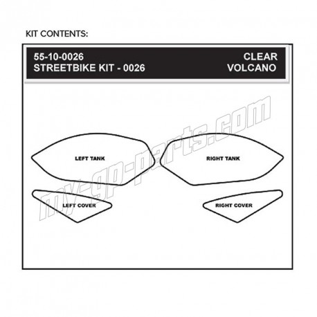 Grip de Réservoir STOMPGRIP CBR400R 2013-2016, CB400F 2013-2015 CB500F 2013-2015, CBR500R 2013-2015
