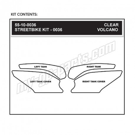Grip de Réservoir Volcano STOMPGRIP Ninja 250 R 2008-2012