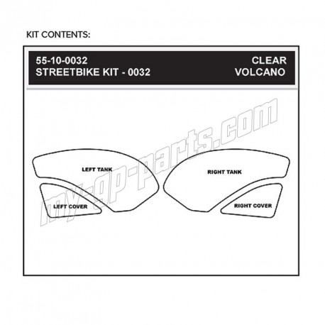 Grip de Réservoir transparent STOMPGRIP ZX6RR 2007-2008