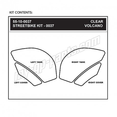 Grip de Réservoir STOMPGRIP ZX6R 2009-2019, ZX6R 636 2013-2024