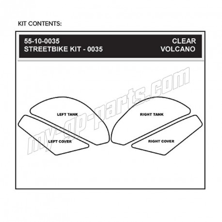 Grip de Réservoir STOMPGRIP ER-6f/n 2006-2011, Ninja 650R 2007-2008
