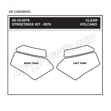 Grip de Réservoir Volcano STOMPGRIP Daytona 650 2005-2006