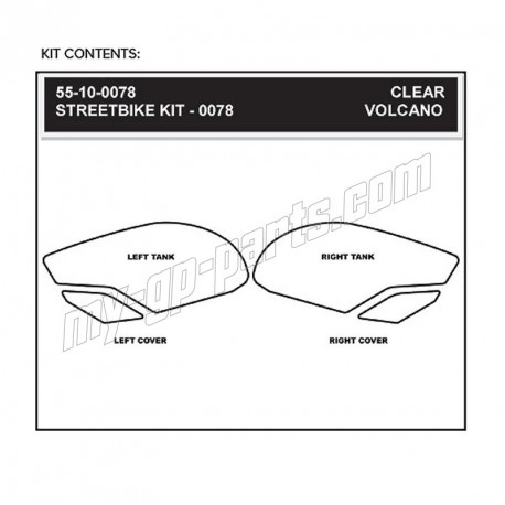 Grip de Réservoir STOMPGRIP Street Triple 675 2013-2016, Daytona 675 / R 2013-2016, Street Triple 660/765 2017-2023