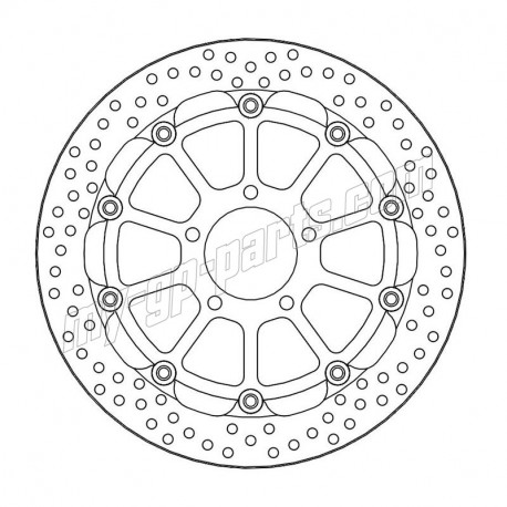 Disque de frein racing flottant Halo 320 mm Ro 5.5 mm GSXR 600 1996-2003, 750 1997-2003, 1000 2001-2002 Moto-Master