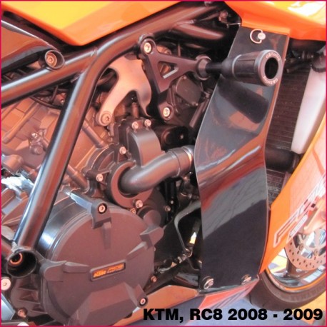 Protection de cadre côté gauche GB Racing RC8 2008-2011, RC8R 2008-2016